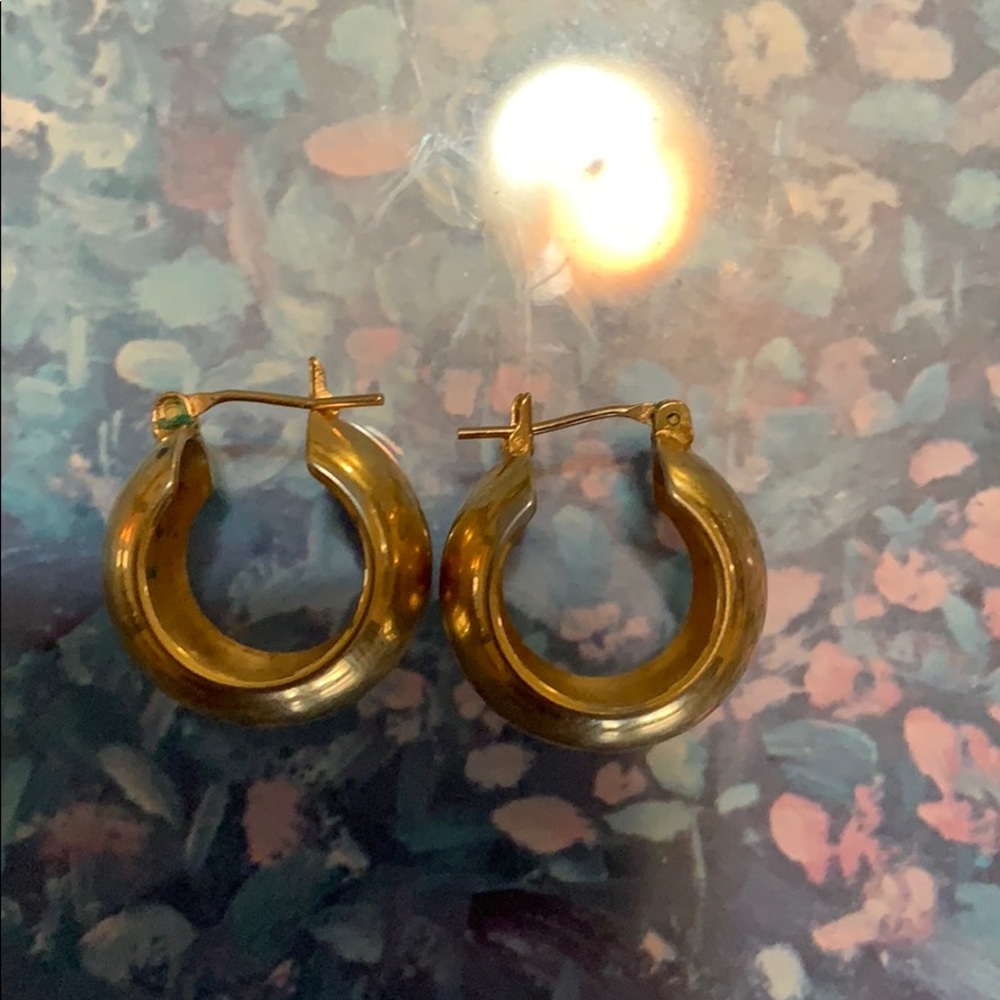 Gold hoop earrings from Vietnam
